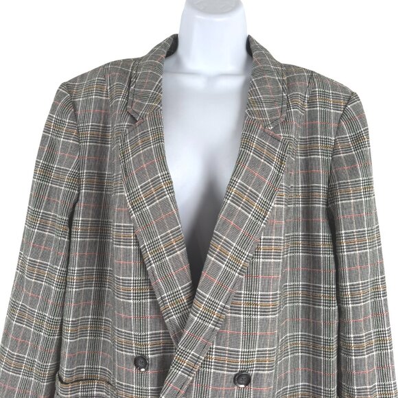 Maeve Lilith Oversized Blazer Jacket Size 14 Herringbone Cotton Blend CJ-2160 - Picture 3 of 12